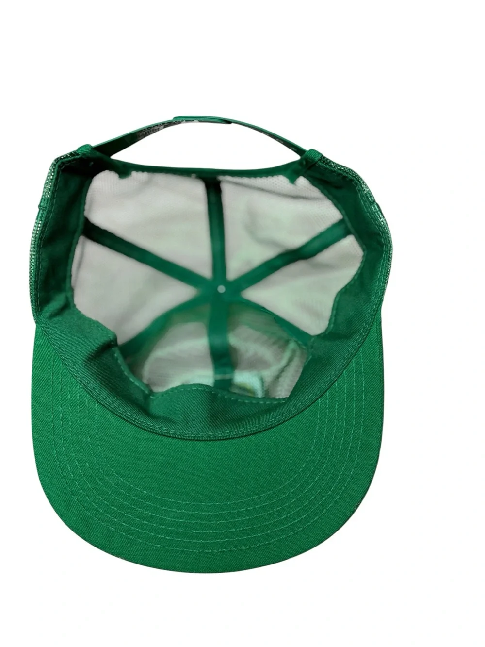 Vintage John Deere green trucker hat Cap K-products Made in USA